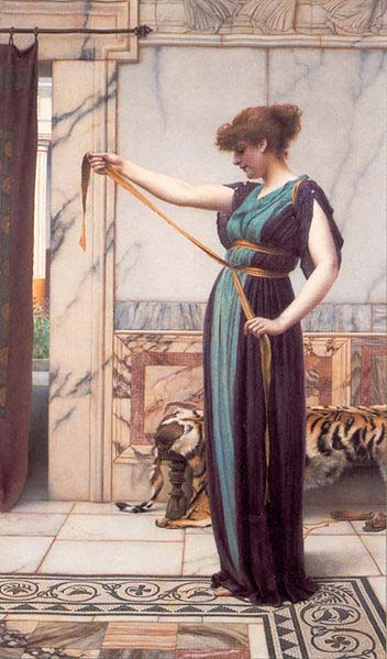 John William Godward A Pompeian Lady